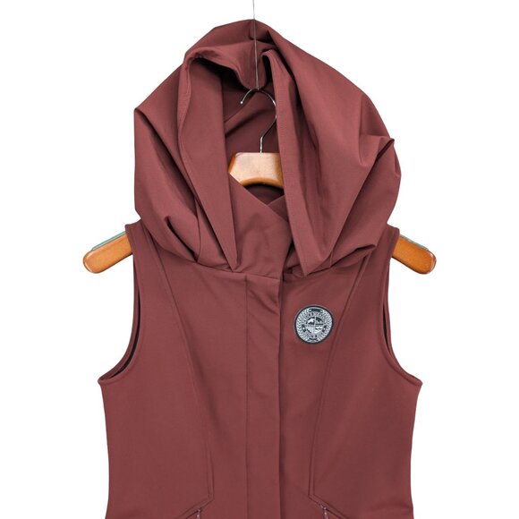 Noel Asmar Equestrian Riding Vest Womens Brick Red Hooded Full Zip Size XS - Picture 5 of 14